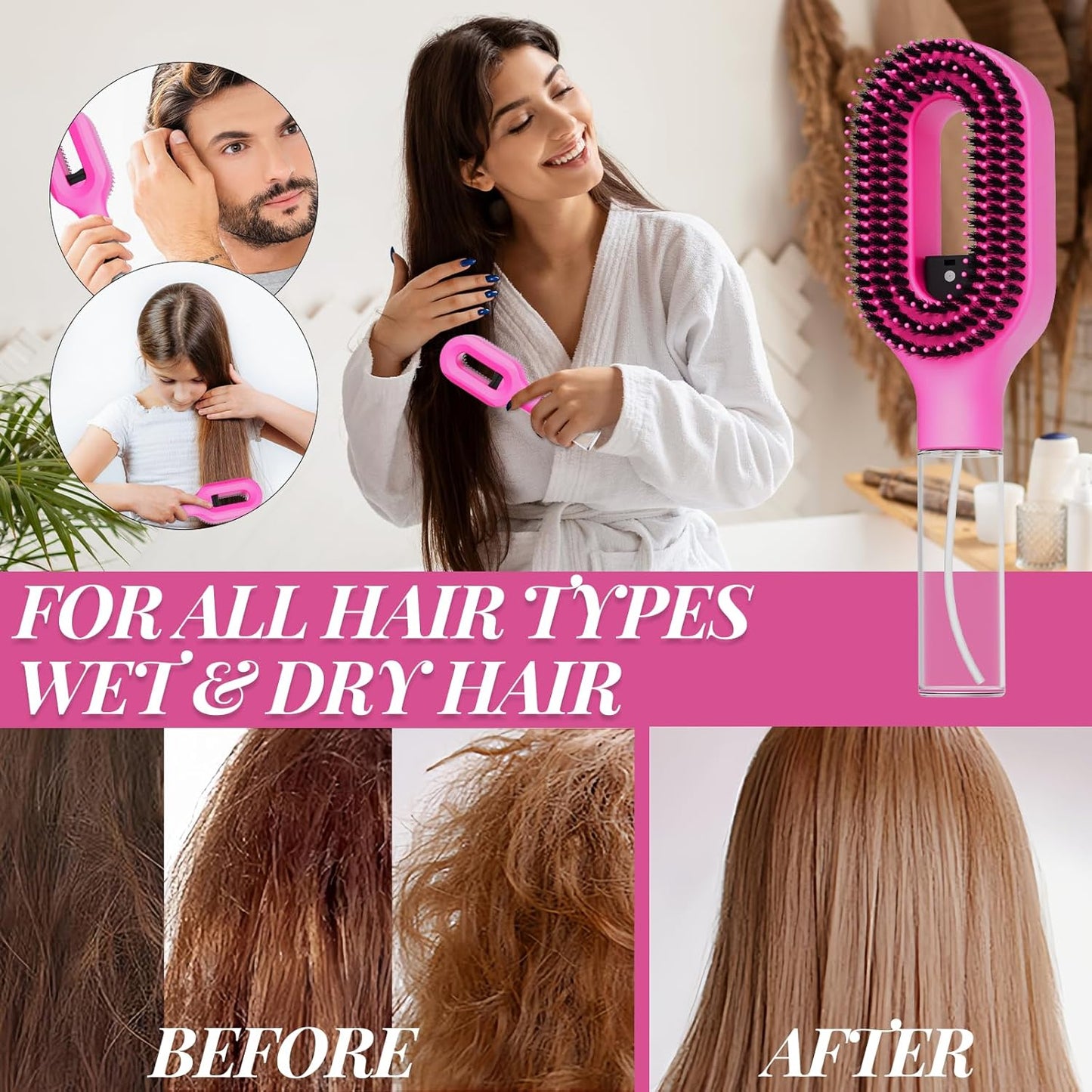 2-in-1 Mister Hair Brush